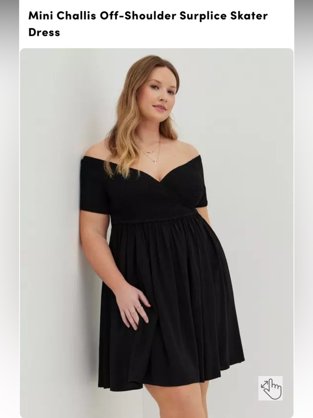 Torrid Off The Shoulder Mini Skater Dress
